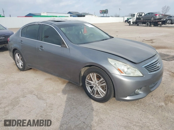 2012 Infiniti G37 Journey with VIN JN1CV6AP0CM620084, listed as a IAAI auction lot 41785352 with 108,836 mi miles. Bid and sale history available at carsss.com. Image 1.
