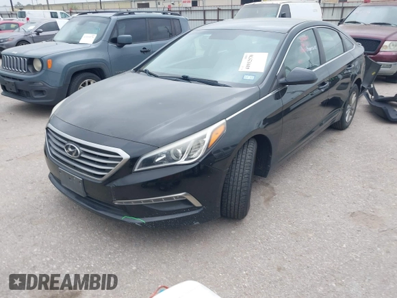 2015 Hyundai Sonata 2.4L SE with VIN 5NPE24AF2FH122221, listed as a IAAI auction lot 41932570 with 119,198 mi miles. Bid and sale history available at carsss.com. Image 2.