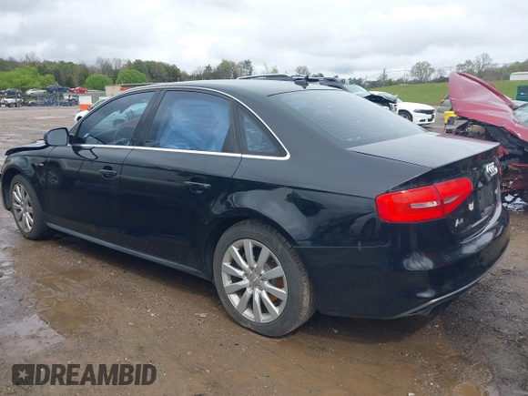 2015 Audi A4 Premium with VIN WAUBFAFL4FA058837, listed as a IAAI auction lot 41907805 with 135,804 mi miles. Bid and sale history available at carsss.com. Image 3.