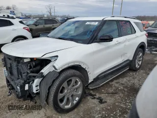 2020 Ford Explorer Platinum with VIN 1FM5K8HC4LGB20159, listed as a Copart auction lot 47005125 with 16,802 mi miles and Salvage Title. Bid and sale history available at carsss.com. Image 1.