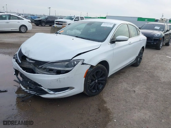 2015 Chrysler 200 Limited with VIN 1C3CCCAB4FN576759, listed as a IAAI auction lot 41583305 with 121,833 mi miles. Bid and sale history available at carsss.com. Image 2.