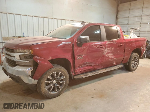2021 Chevrolet Silverado 1500 LT with VIN 3GCUYDEDXMG144556, listed as a Copart auction lot 49736605 with 34,418 mi miles and Salvage Title. Bid and sale history available at DreamBid. Image 1.