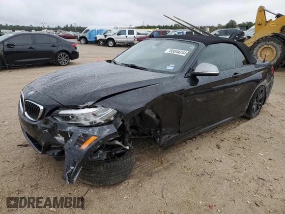 2016 BMW 2 Series M235i with VIN WBA1M1C50GV393966, listed as a Copart auction lot 83044244 with 115,686 mi miles and Salvage Title. Bid and sale history available at carsss.com. Image 1.