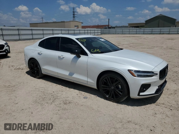 2024 Volvo S60 Plus Black Edition with VIN 7JRL12FHXRG281975, listed as a Copart auction lot 64807344 with 5,629 mi miles and Salvage title. Bid and sale history available at DreamBid. Image 4.