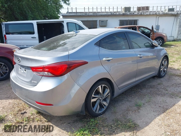 2015 Hyundai Elantra SE z VIN 5NPDH4AE1FH607709, wystawiony jako IAAI lot #41962207 z przebiegiem 112 468 mil mil oraz . Historia ofert i sprzedaży dostępna na DreamBid. Obrazek 4.