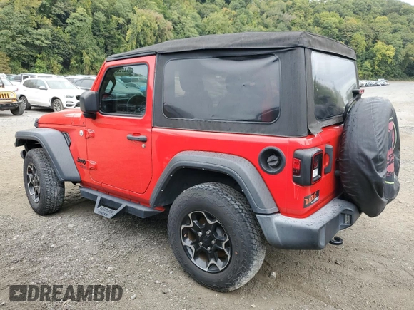 2021 Jeep Wrangler Sport S with VIN 1C4GJXAN8MW721801, listed as a Copart auction lot 72722484 with 36,686 mi miles and Salvage title. Bid and sale history available at DreamBid. Image 2.