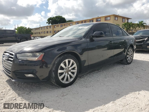 2014 Audi A4 Premium with VIN WAUAFAFL0EN043724, listed as a Copart auction lot 61640915 with 116,861 mi miles and Clean title. Bid and sale history available at DreamBid. Image 1.