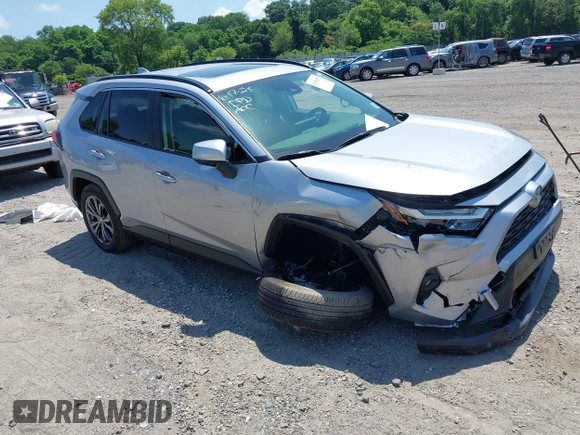 2022 Toyota RAV4 Hybrid XLE Premium with VIN JTMB6RFV1ND063963, listed as a IAAI auction lot 42550907 with 35,012 mi miles and . Bid and sale history available at DreamBid. Image 1.