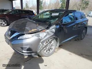 2017 Nissan Murano SL with VIN 5N1AZ2MH6HN201434, listed as a IAAI auction lot 41739603 with 135,873 mi miles. Bid and sale history available at carsss.com. Image 2.