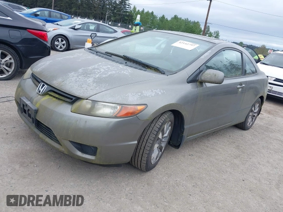2007 Honda Civic Cpe EX with VIN 2HGFG12817H516082, listed as a IAAI auction lot 42142797 with 170,442 mi miles. Bid and sale history available at carsss.com. Image 2.