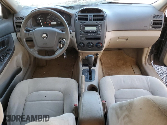 2006 Kia Spectra EX with VIN KNAFE122665277678, listed as a Copart auction lot 74695984 with 205,742 mi miles and Salvage Title. Bid and sale history available at carsss.com. Image 8.