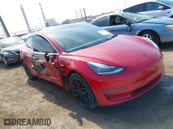 2020 Tesla Model 3 Long Range with VIN 5YJ3E1EB9LF666066, listed as a IAAI auction lot 41759976 with 69,323 mi miles. Bid and sale history available at carsss.com. Image 1.