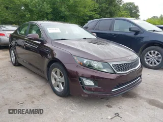 2014 Kia Optima LX with VIN 5XXGM4A70EG305624, listed as a IAAI auction lot 42781463 with 106,628 mi miles and . Bid and sale history available at DreamBid. Image 1.