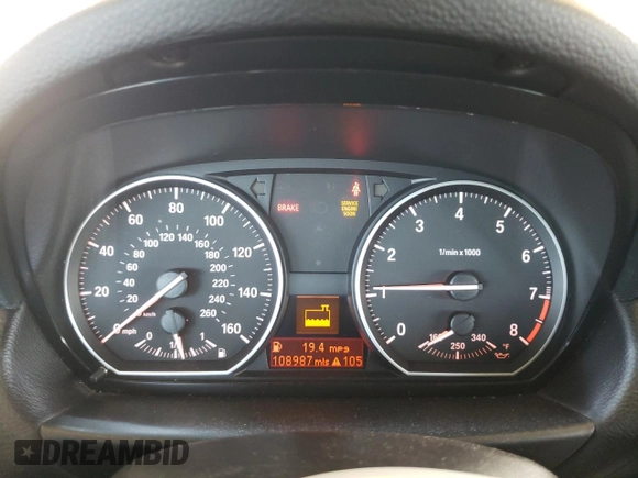 2010 BMW 1 Series 135i with VIN WBAUC7C56AVK81196, listed as a Copart auction lot 52442875 with 108,987 mi miles and Clean Title. Bid and sale history available at carsss.com. Image 9.