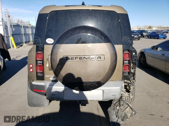 2024 Land Rover Defender S with VIN SALEJ7EU0R2275367, listed as a Copart auction lot 85565334 with 9,260 mi miles and Salvage title. Bid and sale history available at DreamBid. Image 6.