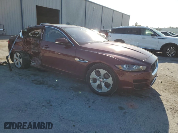 2017 Jaguar XE 25t with VIN SAJAR4BG9HA972716, listed as a Copart auction lot 53547115 with 54,252 mi miles and Salvage Title. Bid and sale history available at DreamBid. Image 4.