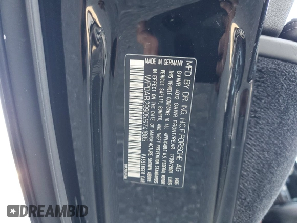 2005 Porsche 911 Turbo S with VIN WP0AB29905S741885, listed as a Copart auction lot 68342354 with 89,044 mi miles and Salvage Title. Bid and sale history available at carsss.com. Image 12.