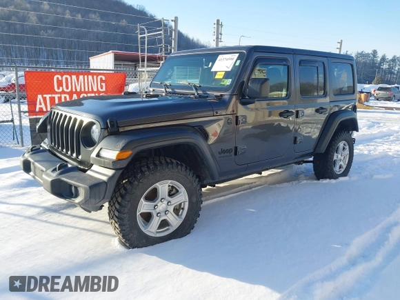 2022 Jeep Wrangler Unlimited Sport with VIN 1C4HJXDG5NW157317, listed as a IAAI auction lot 41374590 with 67,632 mi miles and . Bid and sale history available at DreamBid. Image 18.