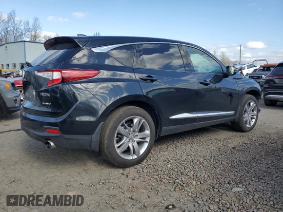 2021 Acura RDX w/Advance Package with VIN 5J8TC2H75ML009316, listed as a Copart auction lot 48187235 with 49,813 mi miles and Salvage Title. Bid and sale history available at carsss.com. Image 3.