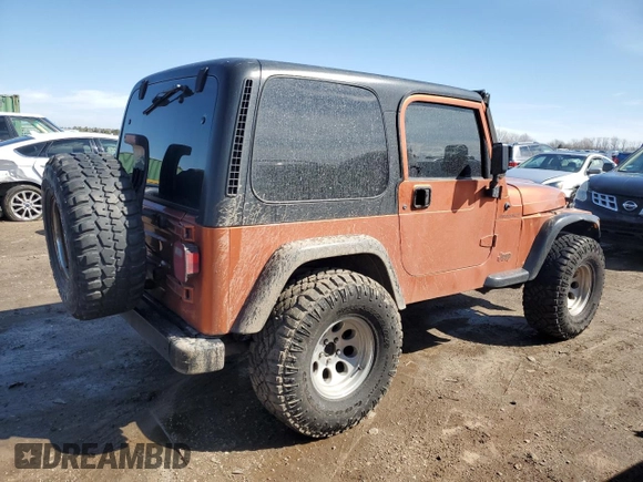 2001 Jeep Wrangler SE with VIN 1J4FA29P21P304534, listed as a Copart auction lot 50096735 with 161,181 mi miles and Salvage Title. Bid and sale history available at carsss.com. Image 3.