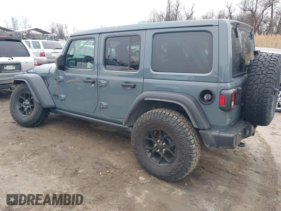 2024 Jeep Wrangler Sport S with VIN 1C4PJXDG7RW263740, listed as a IAAI auction lot 41551988 with 5,122 mi miles and . Bid and sale history available at DreamBid. Image 3.