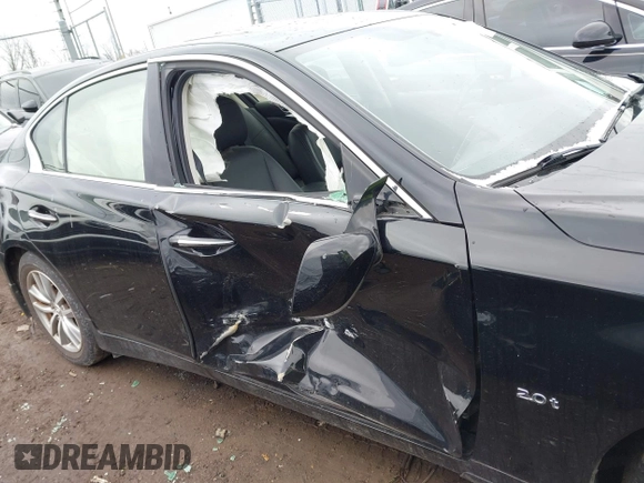 2017 Infiniti Q50 2.0t Premium with VIN JN1CV7AR0HM681837, listed as a IAAI auction lot 41724953 with 55,178 mi miles. Bid and sale history available at carsss.com. Image 6.