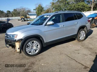 2019 Volkswagen Atlas 3.6L V6 SE w/Technology with VIN 1V2WR2CA2KC563874, listed as a Copart auction lot 46100495 with 59,698 mi miles and Salvage Title. Bid and sale history available at carsss.com. Image 1.