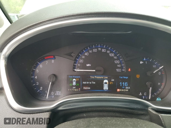 2014 Cadillac SRX Premium Collection with VIN 3GYFNGE3XES560903, listed as a Copart auction lot 52529525 with 117,780 mi miles and Salvage title. Bid and sale history available at DreamBid. Image 9.