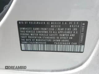 2014 Volkswagen Jetta SE with VIN 3VWD17AJ5EM295208, listed as a Copart auction lot 64684005 with 94,133 mi miles and Salvage title. Bid and sale history available at DreamBid. Image 12.