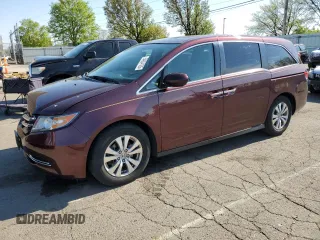 2015 Honda Odyssey EX with VIN 5FNRL5H49FB038016, listed as a Copart auction lot 54004185 with 132,919 mi miles and Salvage Title. Bid and sale history available at DreamBid. Image 1.