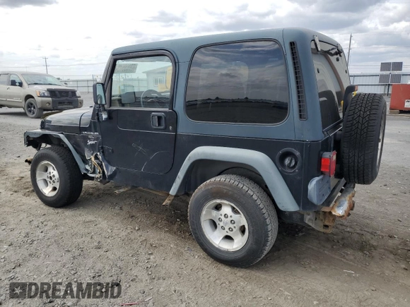 2000 Jeep Wrangler Sport z VIN 1J4FA49S9YP798353, wystawiony jako Copart lot #62009645 z przebiegiem 116 676 mil mil oraz Szkoda całkowita • Salvage title. Historia ofert i sprzedaży dostępna na DreamBid. Obrazek 2.