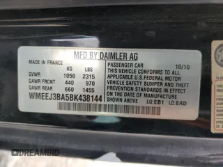 2011 Smart fortwo Pure with VIN WMEEJ3BA5BK438144, listed as a Copart auction lot 51934465 with 135,584 mi miles and Salvage title. Bid and sale history available at DreamBid. Image 12.