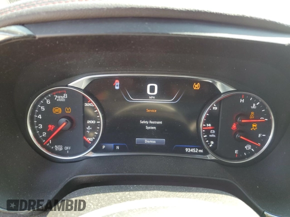 2020 Chevrolet Blazer RS with VIN 3GNKBKRS2LS721055, listed as a Copart auction lot 60691285 with 93,452 mi miles and Salvage title. Bid and sale history available at DreamBid. Image 9.
