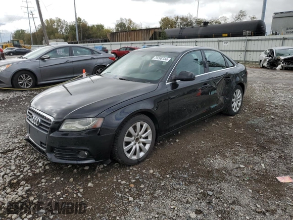 2011 Audi A4 2.0T Premium Plus with VIN WAUHFAFLXBN013009, listed as a Copart auction lot 76296734 with 107,258 mi miles and Clean Title. Bid and sale history available at carsss.com. Image 1.