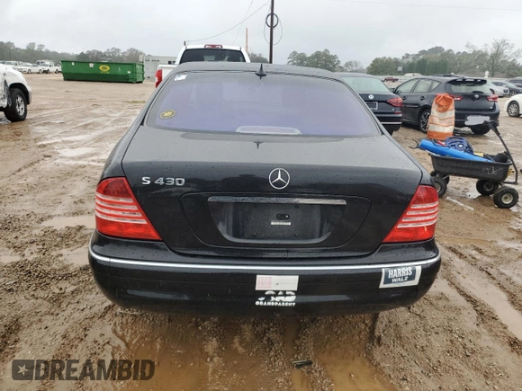 2005 Mercedes-Benz S-Class 4.3L with VIN WDBNG70J25A440157, listed as a Copart auction lot 79240744 with 136,844 mi miles and Salvage Title. Bid and sale history available at carsss.com. Image 6.