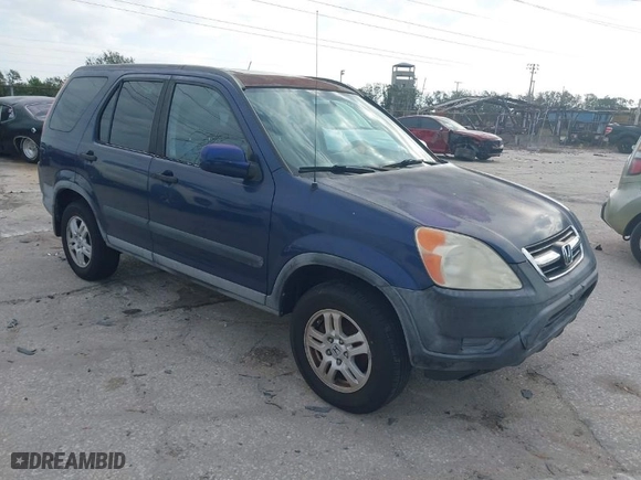 2003 Honda CR-V EX with VIN SHSRD77843U158226, listed as a IAAI auction lot 41491933 with 154,782 mi miles. Bid and sale history available at carsss.com. Image 1.