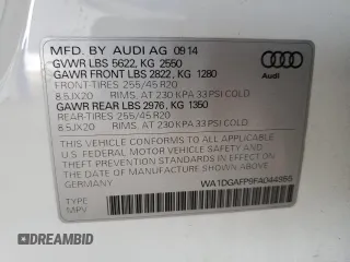2015 Audi Q5 Premium Plus z VIN WA1DGAFP9FA044955, wystawiony jako Copart lot #60493205 z przebiegiem 109 593 mil mil oraz Szkoda całkowita • Salvage title. Historia ofert i sprzedaży dostępna na DreamBid. Obrazek 12.