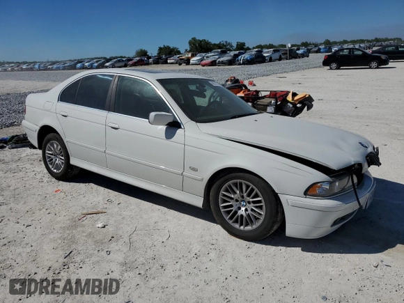 2003 BMW 5 Series 530iA with VIN WBADT63463CK30183, listed as a Copart auction lot 49673635 with 0 mi miles and Non Repairable. Bid and sale history available at carsss.com. Image 4.