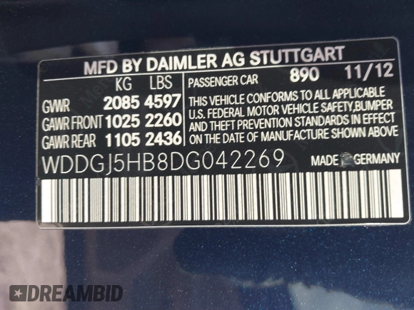 2013 Mercedes-Benz C 350 with VIN WDDGJ5HB8DG042269, listed as a IAAI auction lot 41601302 with 78,928 mi miles and . Bid and sale history available at DreamBid. Image 9.