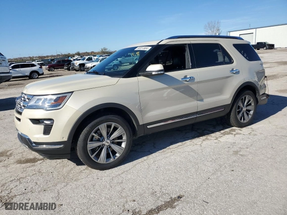 2018 Ford Explorer Limited with VIN 1FM5K8FH0JGC40519, listed as a Copart auction lot 80051804 with 57,786 mi miles and Salvage Title. Bid and sale history available at carsss.com. Image 1.