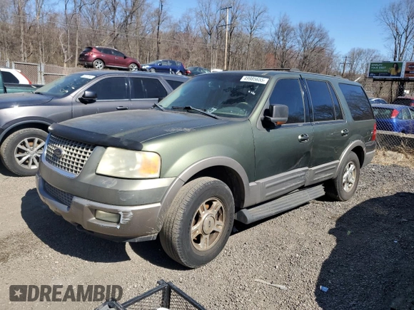 2003 Ford Expedition Eddie Bauer with VIN 1FMPU18L33LA51918, listed as a Copart auction lot 49985655 with 0 mi miles and Salvage Title. Bid and sale history available at carsss.com. Image 1.