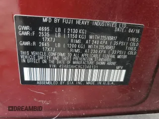 2016 Subaru Outback Premium with VIN 4S4BSAHC9G3340131, listed as a Copart auction lot 64992974 with 98,121 mi miles and Salvage title. Bid and sale history available at DreamBid. Image 12.