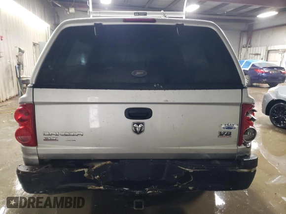 2006 Dodge Dakota SLT with VIN 1D7HW42NX6S711998, listed as a Copart auction lot 80129394 with 214,546 mi miles and Salvage Title. Bid and sale history available at carsss.com. Image 6.