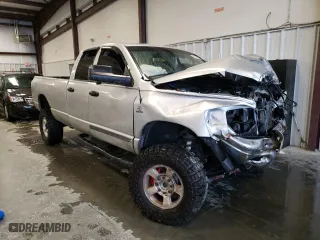 2007 Dodge Ram 2500 SLT with VIN 1D7KS28C77J553610, listed as a Copart auction lot 66395844 with 0 mi miles and Salvage Title. Bid and sale history available at carsss.com. Image 4.