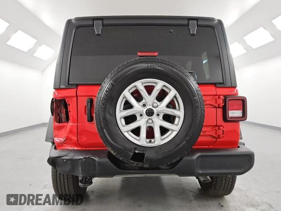 2023 Jeep Wrangler Sport S with VIN 1C4HJXDN5PW632854, listed as a Copart auction lot 51674525 with 4,837 mi miles and Clean Title. Bid and sale history available at DreamBid. Image 6.