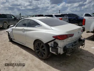 2020 Infiniti Q60 Red Sport 400 with VIN JN1FV7EL4LM460320, listed as a Copart auction lot 47488983 with 57,431 mi miles and . Bid and sale history available at DreamBid. Image 2.