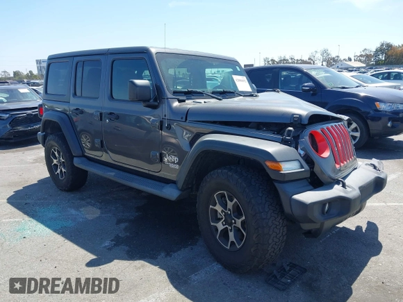 2020 Jeep Wrangler Unlimited Freedom z VIN 1C4HJXDG8LW338702, wystawiony jako IAAI lot #42006692 z przebiegiem 48 389 mil mil oraz . Historia ofert i sprzedaży dostępna na DreamBid. Obrazek 1.
