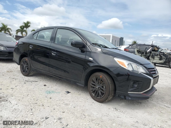 2024 Mitsubishi Mirage G4 ES with VIN ML32FUFJ2RHF12314, listed as a Copart auction lot 52408395 with 10,876 mi miles and Salvage Title. Bid and sale history available at carsss.com. Image 4.