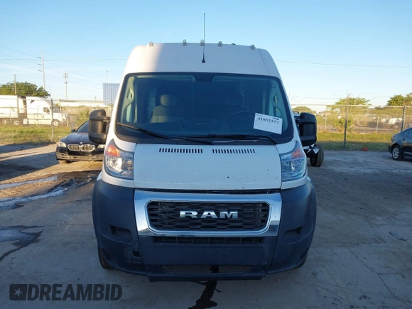 2018 Ram ProMaster Cargo with VIN 3C6URVJG6JE139744, listed as a IAAI auction lot 41852377 with 184,975 mi miles. Bid and sale history available at carsss.com. Image 12.