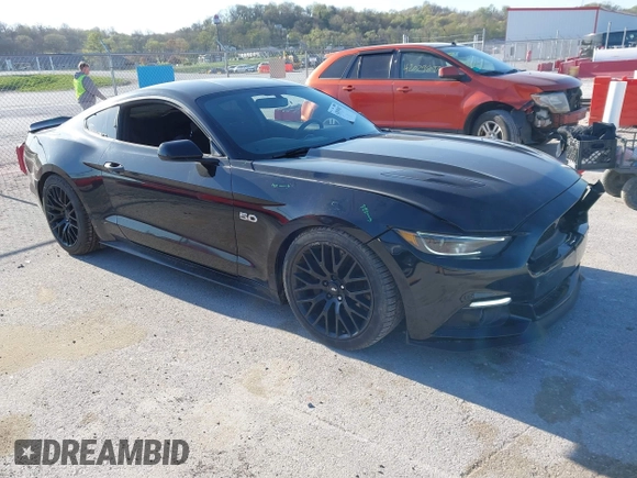 2015 Ford Mustang GT with VIN 1FA6P8CF4F5379607, listed as a IAAI auction lot 42039187 with 75,587 mi miles and . Bid and sale history available at carsss.com. Image 1.